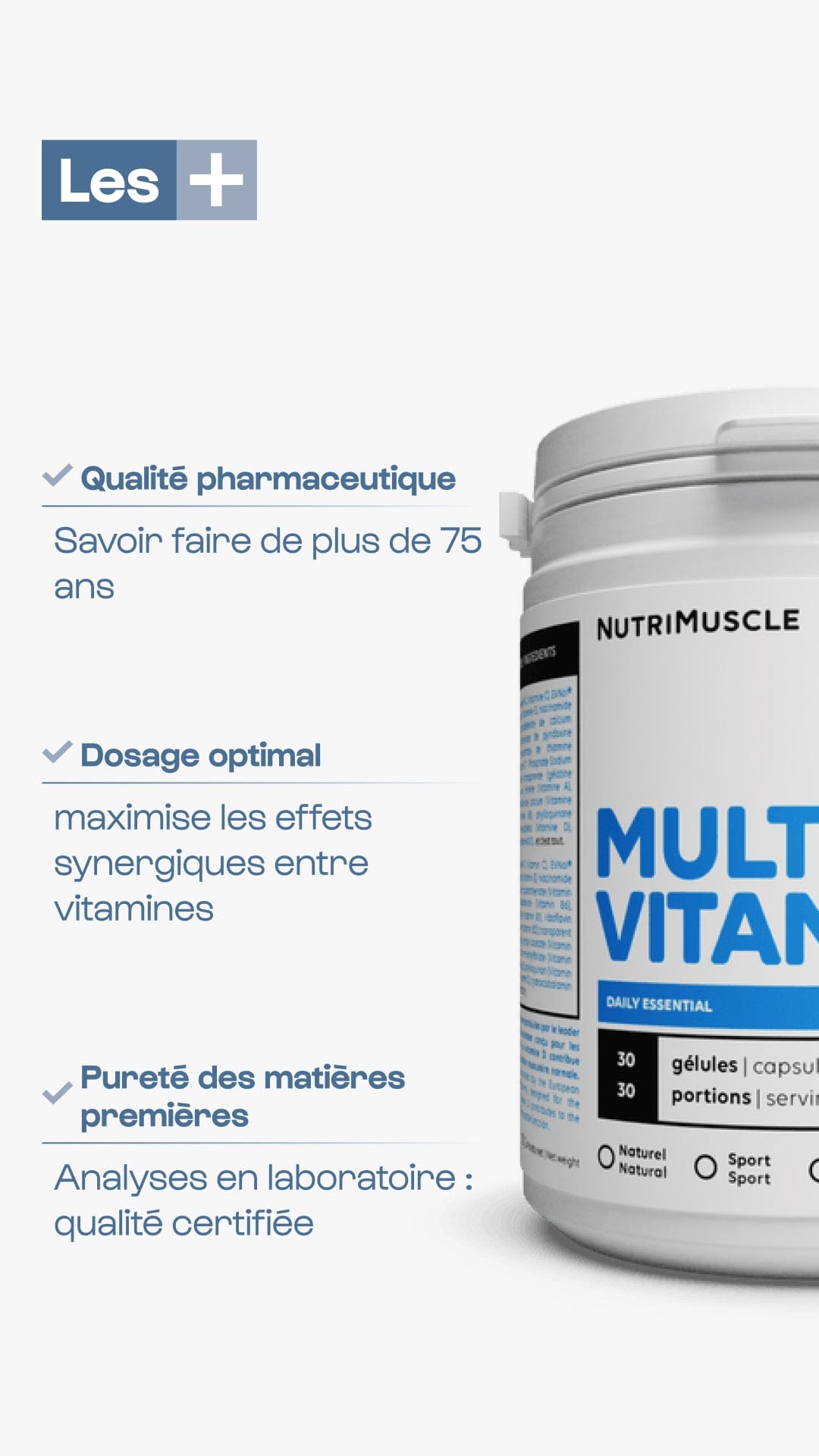 Nutrimuscle Vitamines et Minéraux Multivitamines en poudre