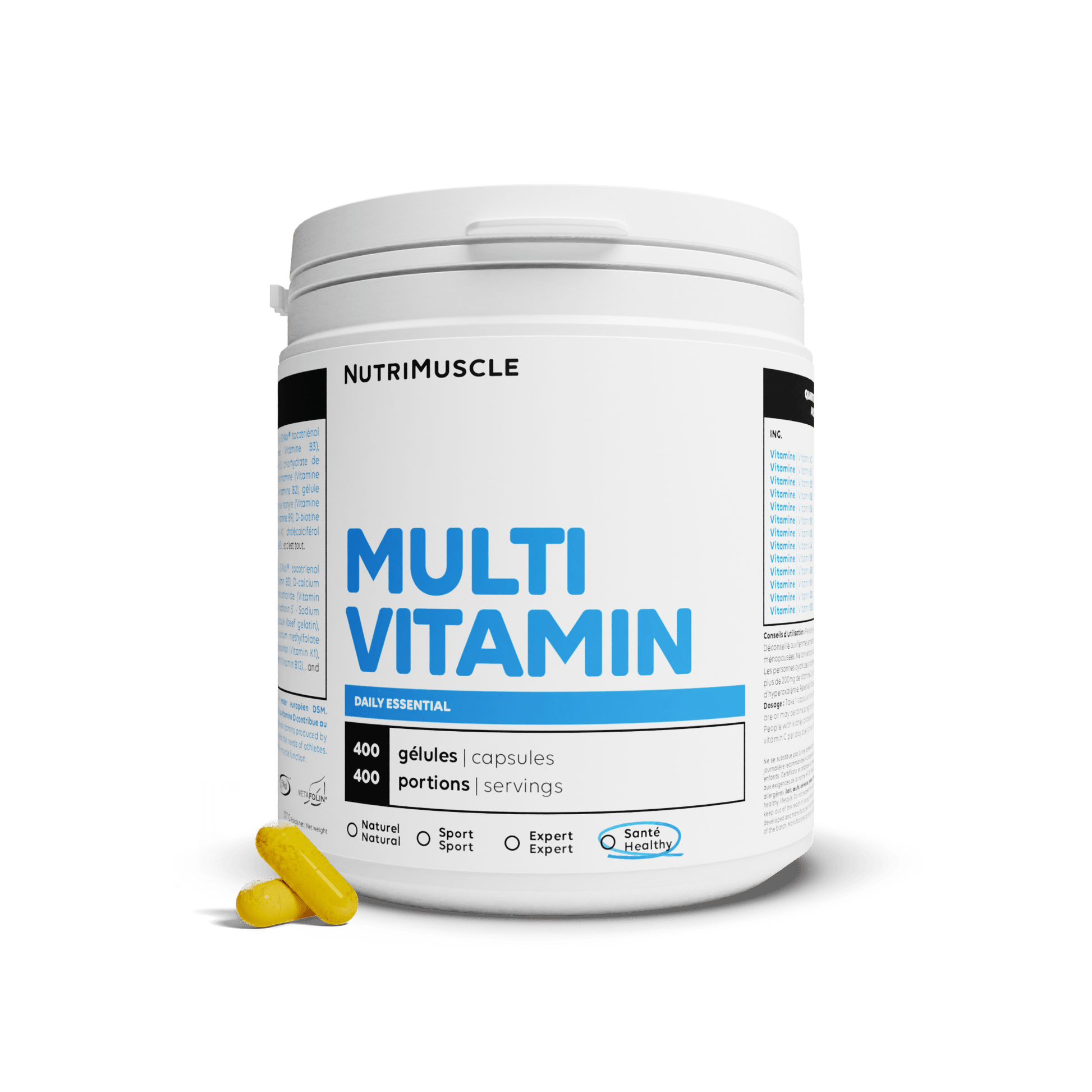 Nutrimuscle Vitamines 400 gélules Multivitamines en gélules