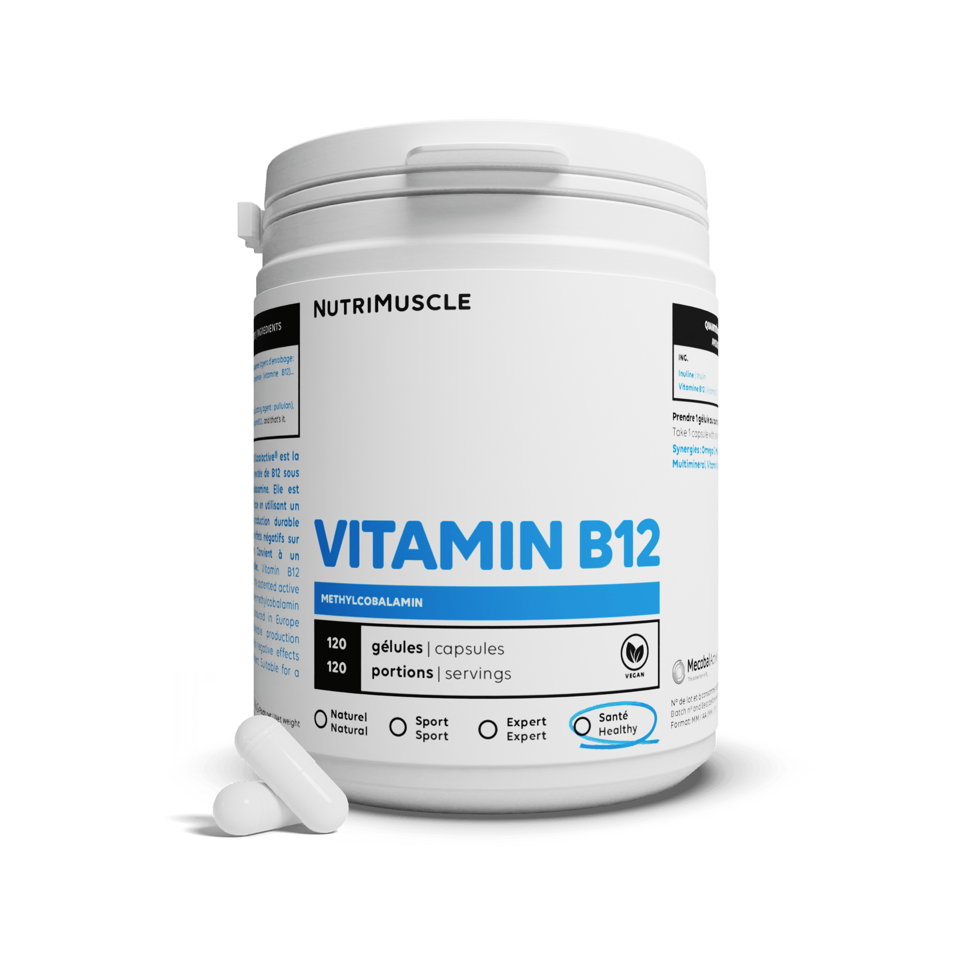 Nutrimuscle Vitamines 120 gélules Vitamine B12