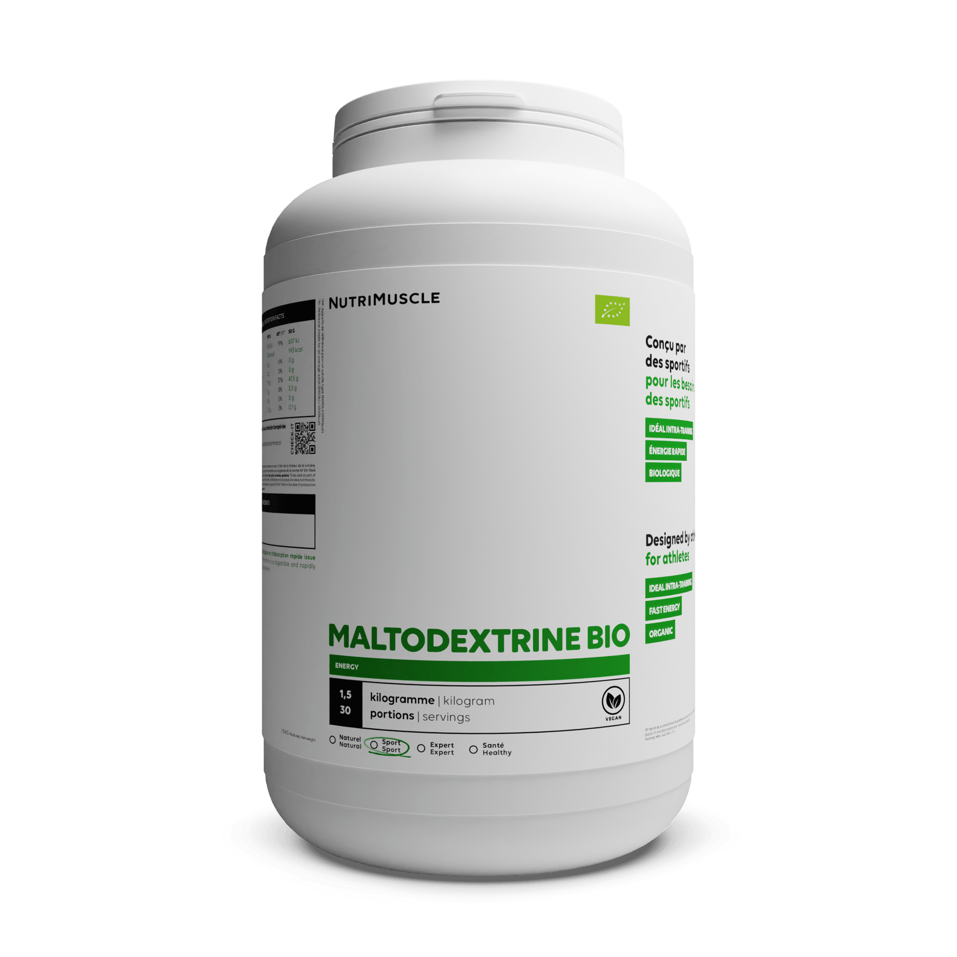 Nutrimuscle Glucides MALB150000 / default_taille / default_gout Maltodextrine biologique