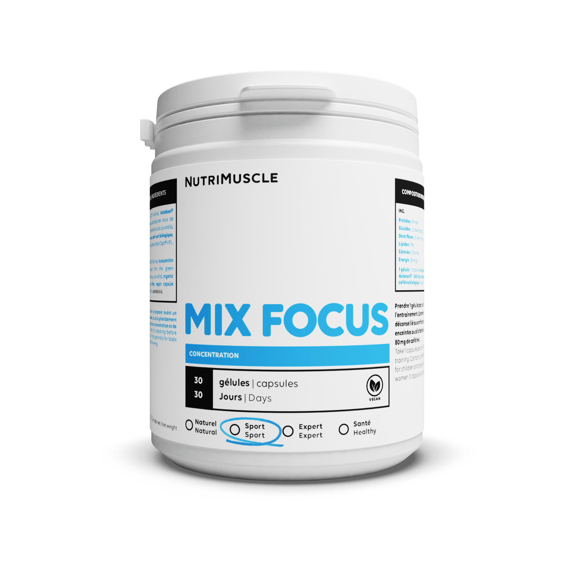 Nutrimuscle Nutriments Gélules / 30 gélules Mix Focus