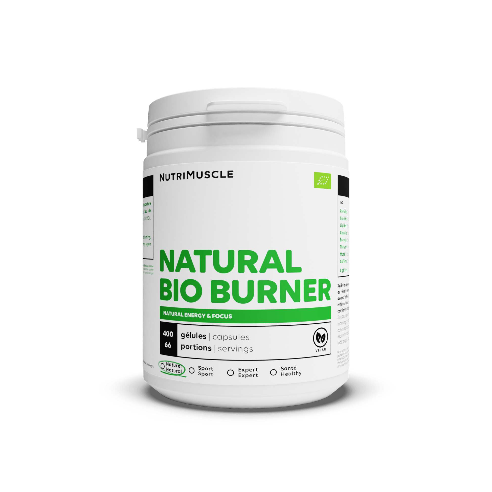 Nutrimuscle Plantes Gélules / 400 gélules Natural Bio Burner